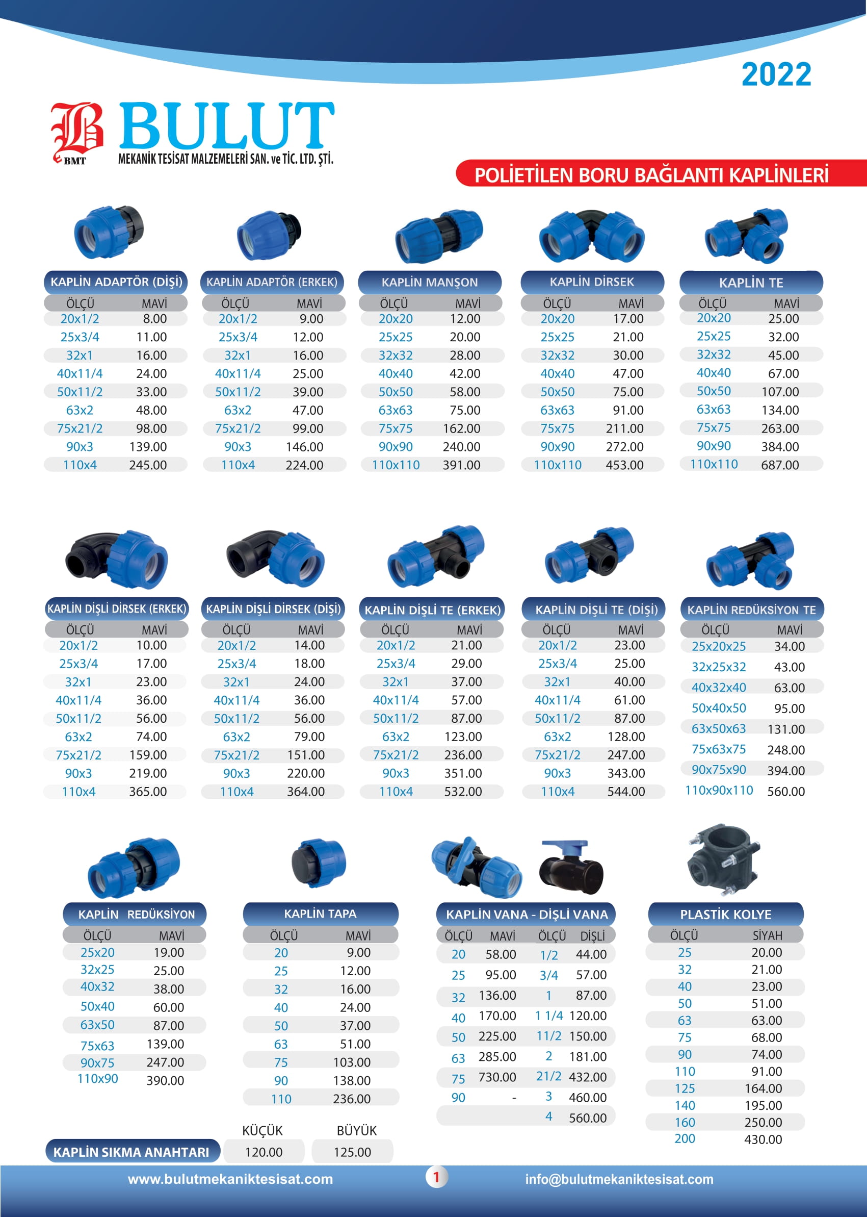Polietilen Boru Bağlantı Kaplinleri