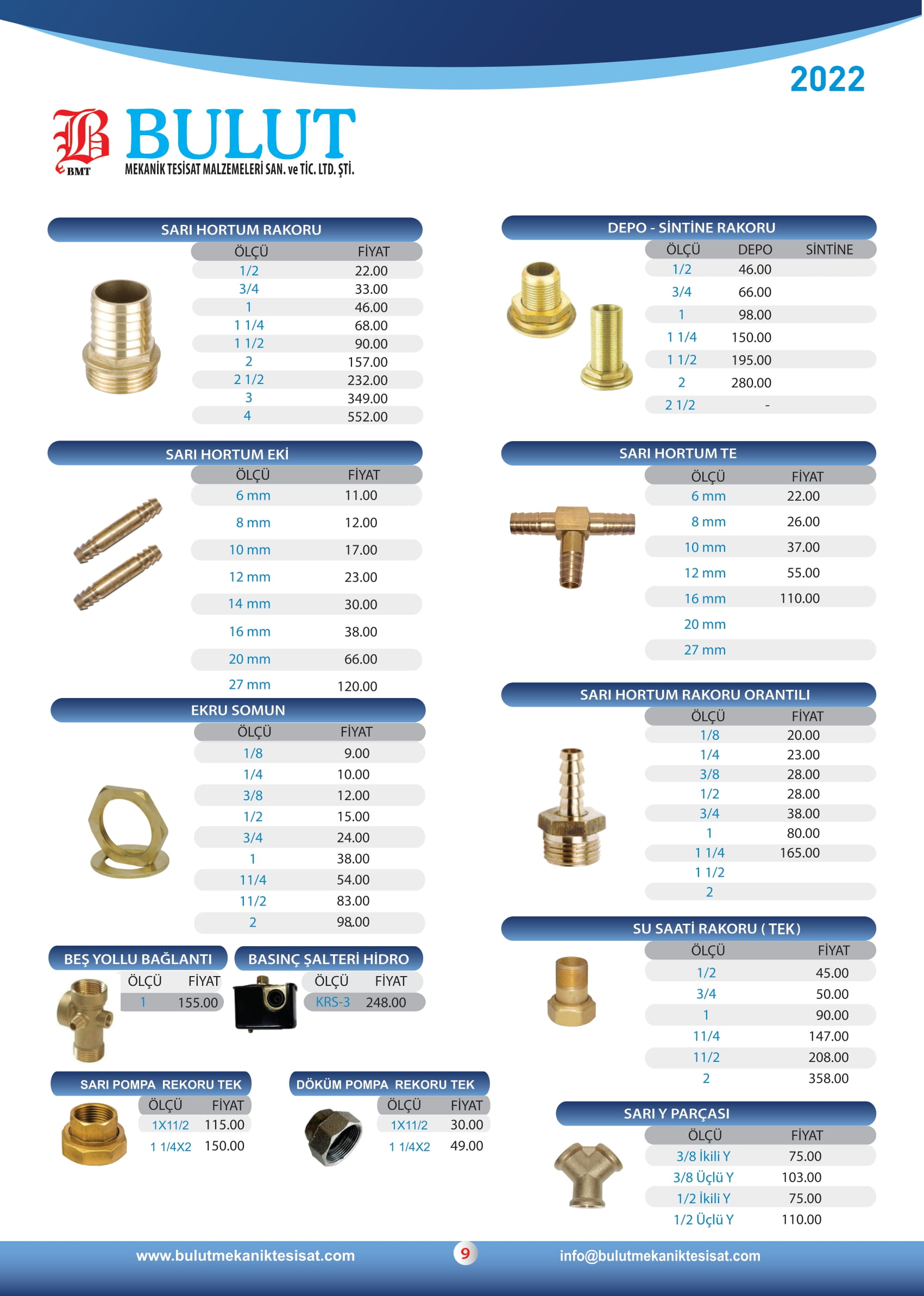 Sarı Hortum Rekoru Bağlantı Elemanları