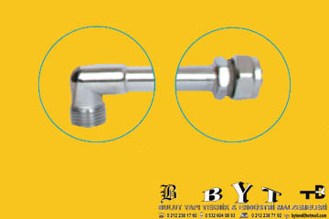 Paslanmaz Dirsekli Rakorlu Bağlantı Borusu